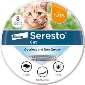 Seresto Cat Vet-Recommended Flea & Tick Treatment & Prevention Collar for Cats | 8 Months Protection