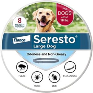 Seresto Flea & Tick Collar For Large Dogs Over 18 lbs. Treatment & Prevention, Vet-Recommend, 8 Month Protection